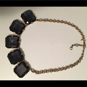 JCrew Black Stone Statement Necklace
